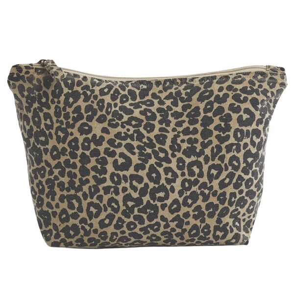 Westford Mill Leopard Print Canvas Accessory Bag Thumbnail