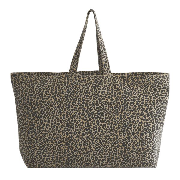Westford Mill Leopard Print Canvas Oversized Tote Bag Thumbnail