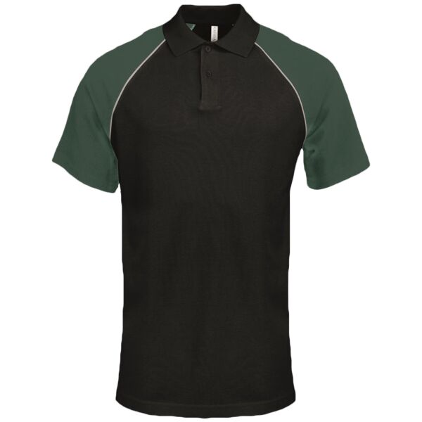 Kariban Baseball Cotton Piqué Polo Shirt Thumbnail