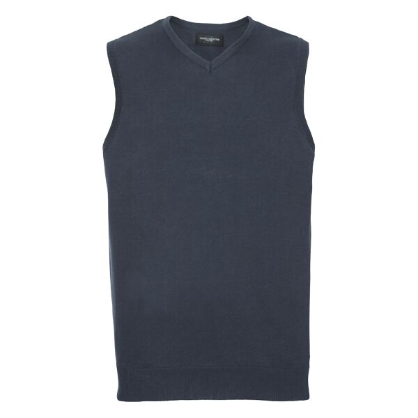 Russell Collection Sleeveless Cotton Acrylic V Neck Sweater Thumbnail