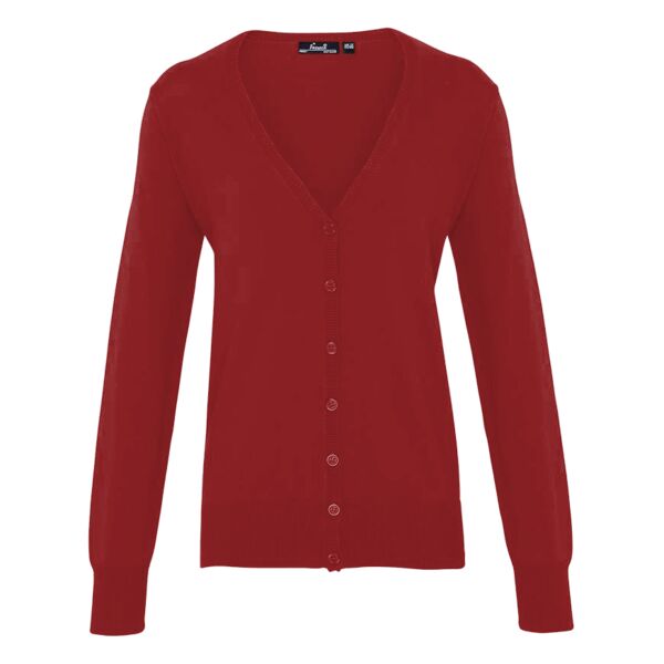 Premier Ladies Cotton Acrylic V Neck Cardigan Thumbnail