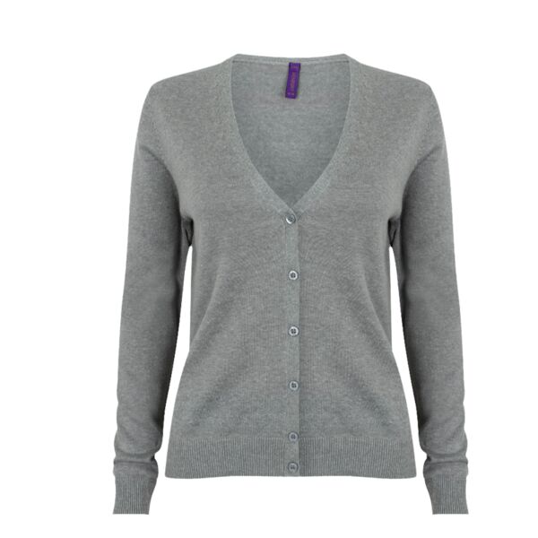 Henbury Ladies Lightweight V Neck Cardigan Thumbnail