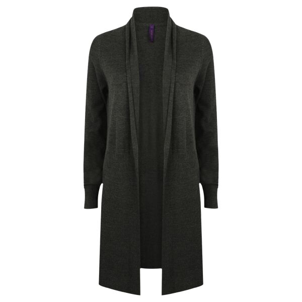 Henbury Ladies Longline Open Cardigan Thumbnail