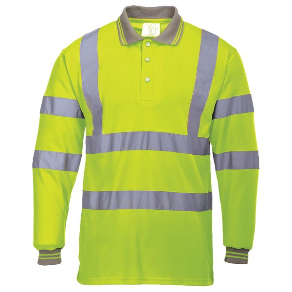 Portwest Hi-Vis Long Sleeve Polo Shirt Thumbnail
