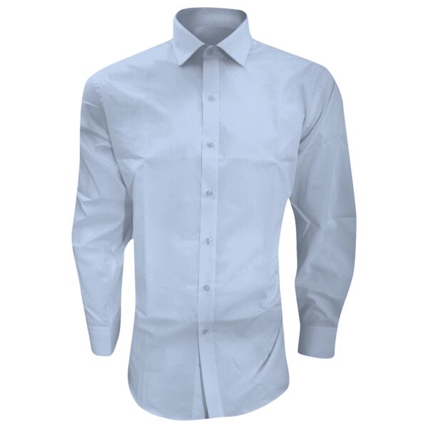 Brook Taverner Alba Long Sleeve Slim Fit Poplin Shirt Thumbnail
