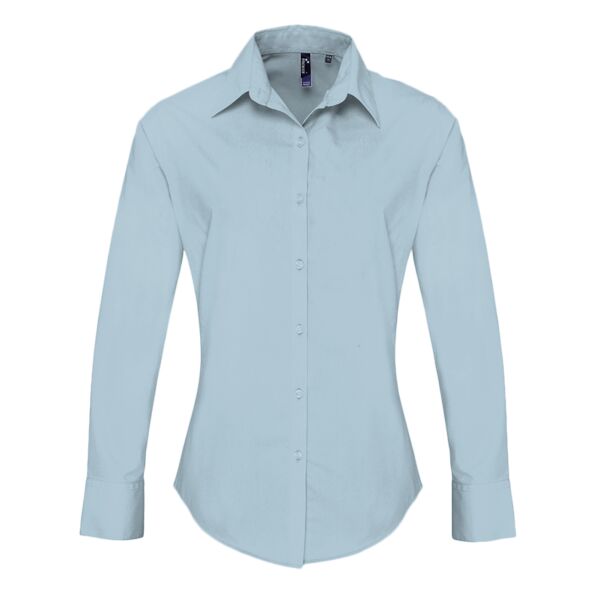 Premier Ladies Supreme Long Sleeve Poplin Shirt Thumbnail