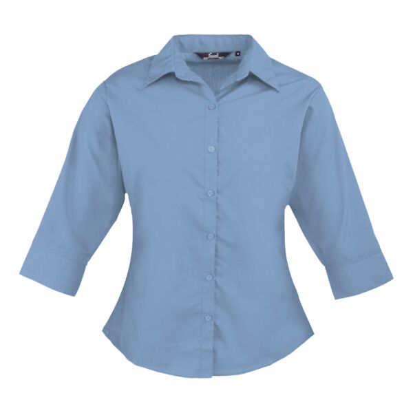 Premier Ladies 3/4 Sleeve Poplin Blouse Thumbnail