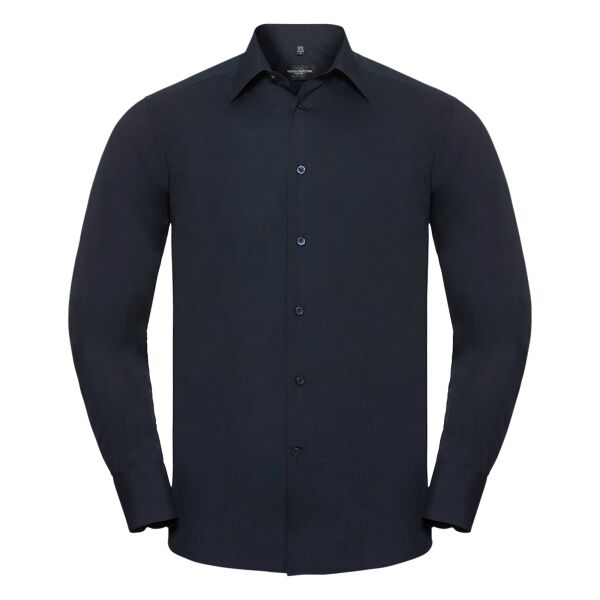 Russell Collection Long Sleeve Tailored Poplin Shirt Thumbnail