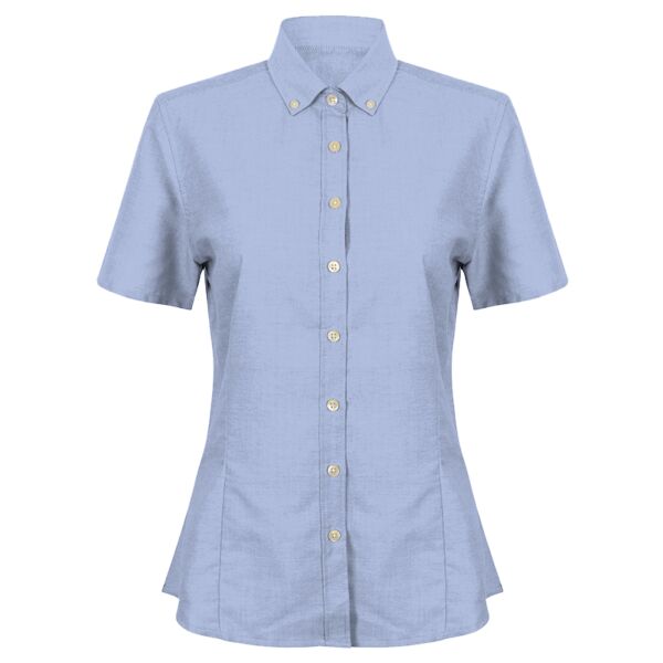 Henbury Ladies Modern Short Sleeve Regular Fit Oxford Shirt Thumbnail