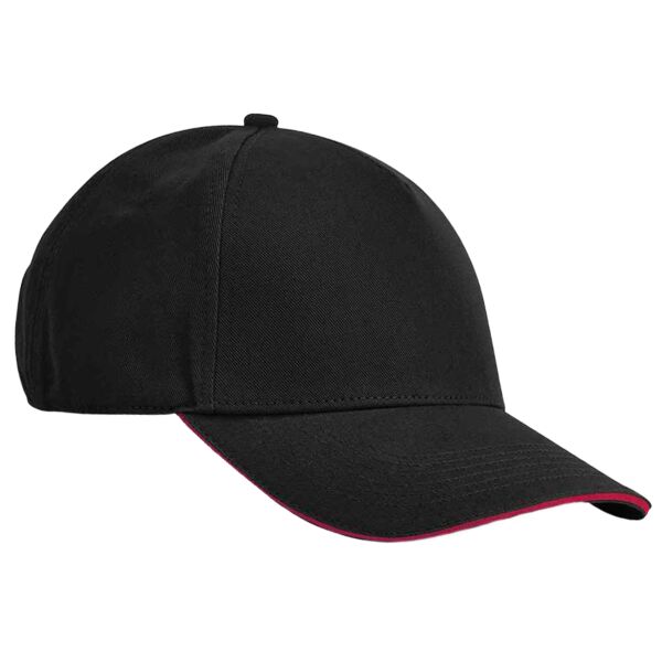 Beechfield EarthAware® Classic Organic Cotton 5 Panel Sandwich Peak Cap Thumbnail