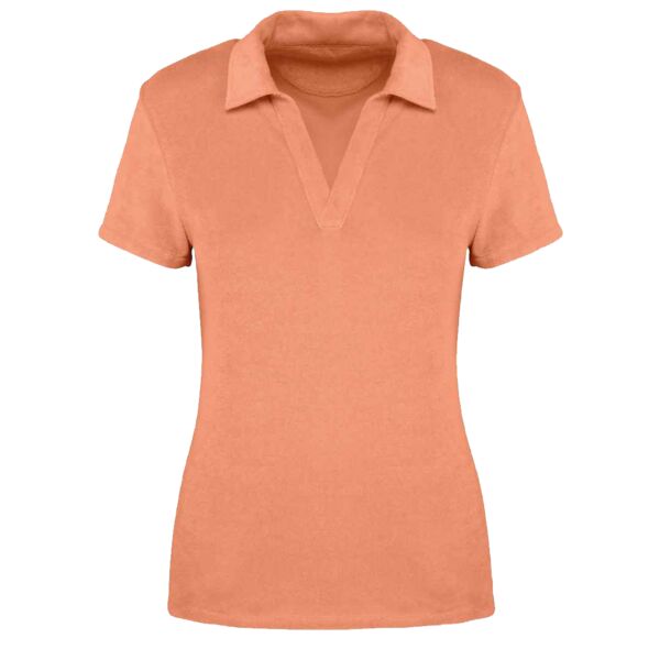 Native Spirit Ladies Terry Towel Polo Shirt Thumbnail